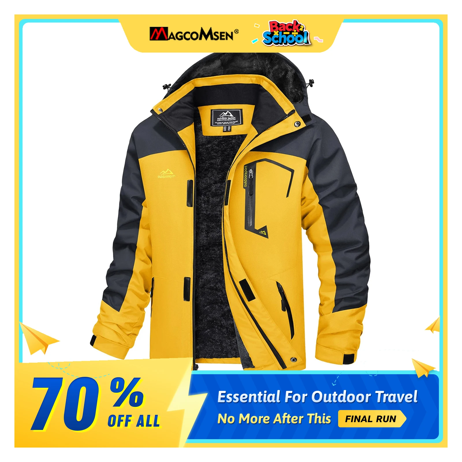 Magcomsen Waterproof Jacket For Snow MAGCOMSEN Men's Winter Coats