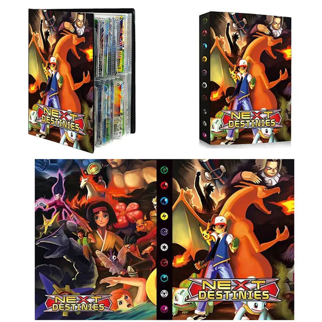Pokemon Cards Anime 240Pcs Holo Album Book Card File Pikachu Charizard Folder Binder GX Vmax Toys Game Cards Pack Holder Booklet 6