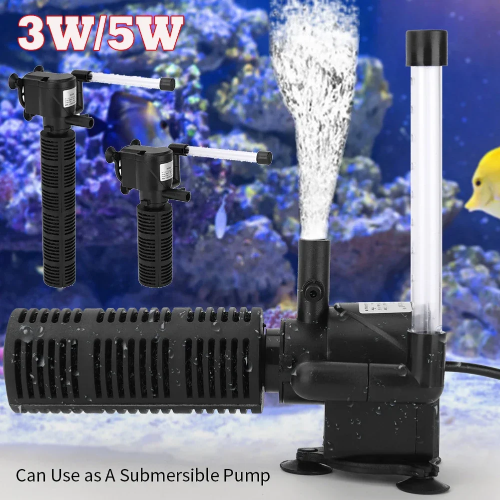 Submersible Aquarium Water Purifier with Internal Pump for Fish Tank