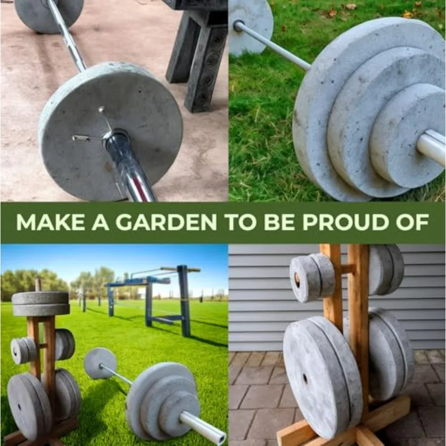 DIY Concrete Weight Mold Set - 5 pcs ABS Plastic 2mm Thick - Dumbbell & Barbell Weight Plates