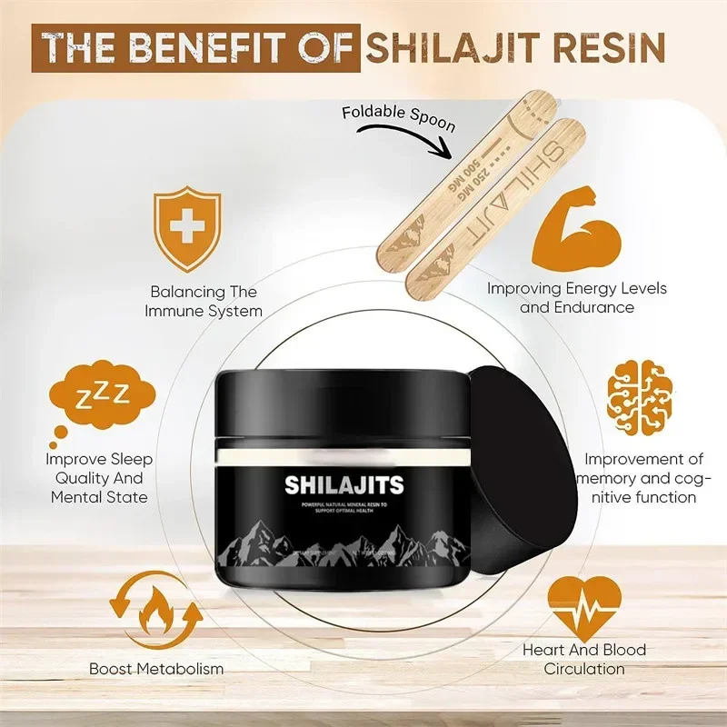 1000mg Pure Shilajit Resin Mineral Supplements Himalaya Original with 85+ Trace Minerals Fulvic Acid for Beauty Health shilajit resin supplements