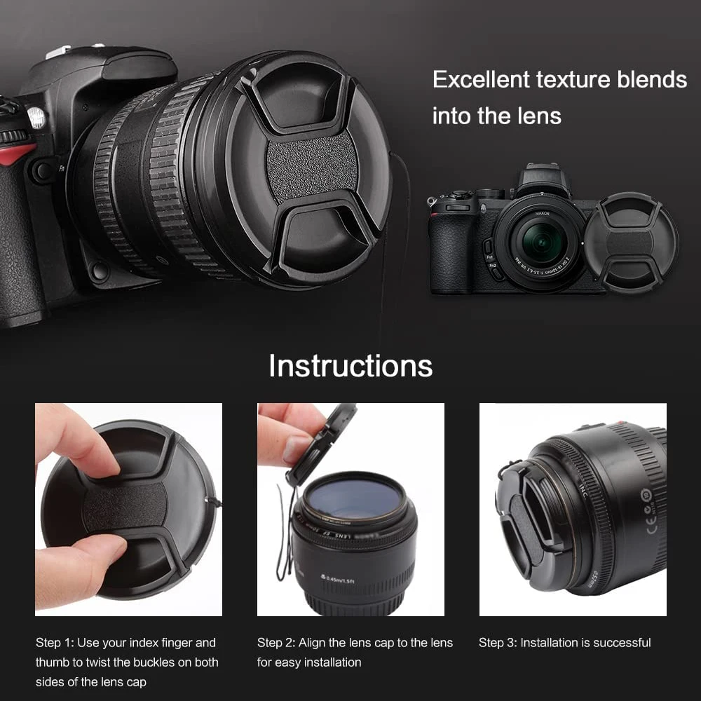Nikon,Canon, Sony dslrカメラ用のレンズキャップ,Nikon d3000