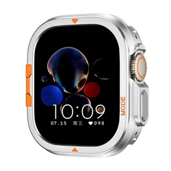 Premium Aluminum Bumper Frame for Apple Watch - Metal Protective Case (Silver)
