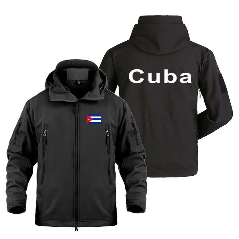 

Top Quality Autumn Winter Cuba Print Waterproof SoftShell Military Outdoor Jackets for Men 2022 Fleece Trip Man Outerwear Coat