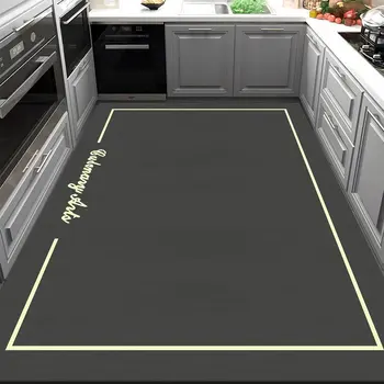 Tappeto da cucina resistente all'olio e antiscivolo Tappeti in pelle PVC Tappetini per porte resistenti allo sporco Tappeti semplici per balcone Tappeto impermeabile per bagno 1