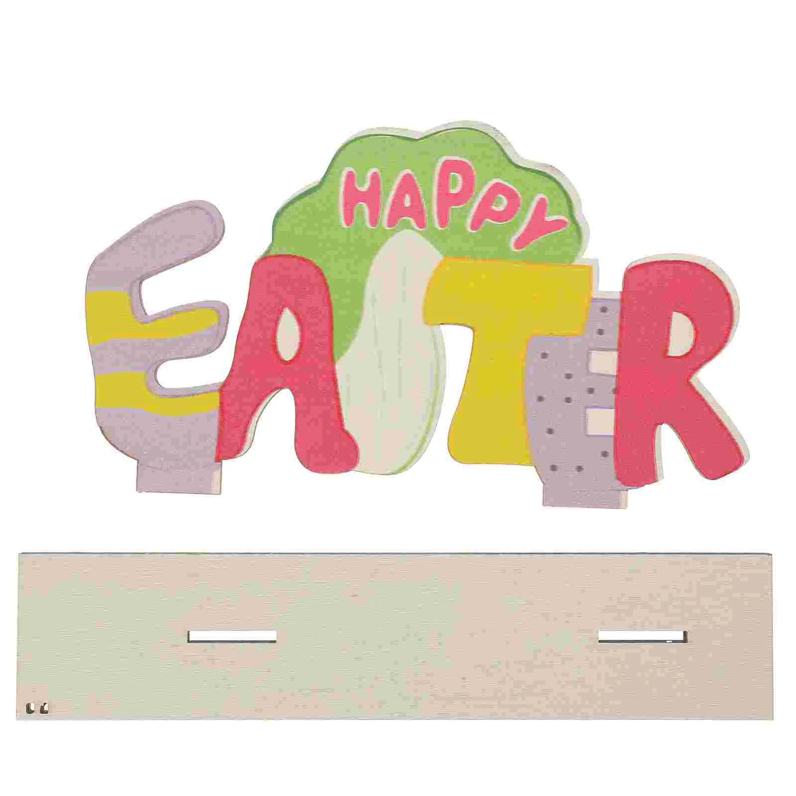 

1 Set of Easter Table Decorations Wooden Centerpiece Signs for Dining Room Table