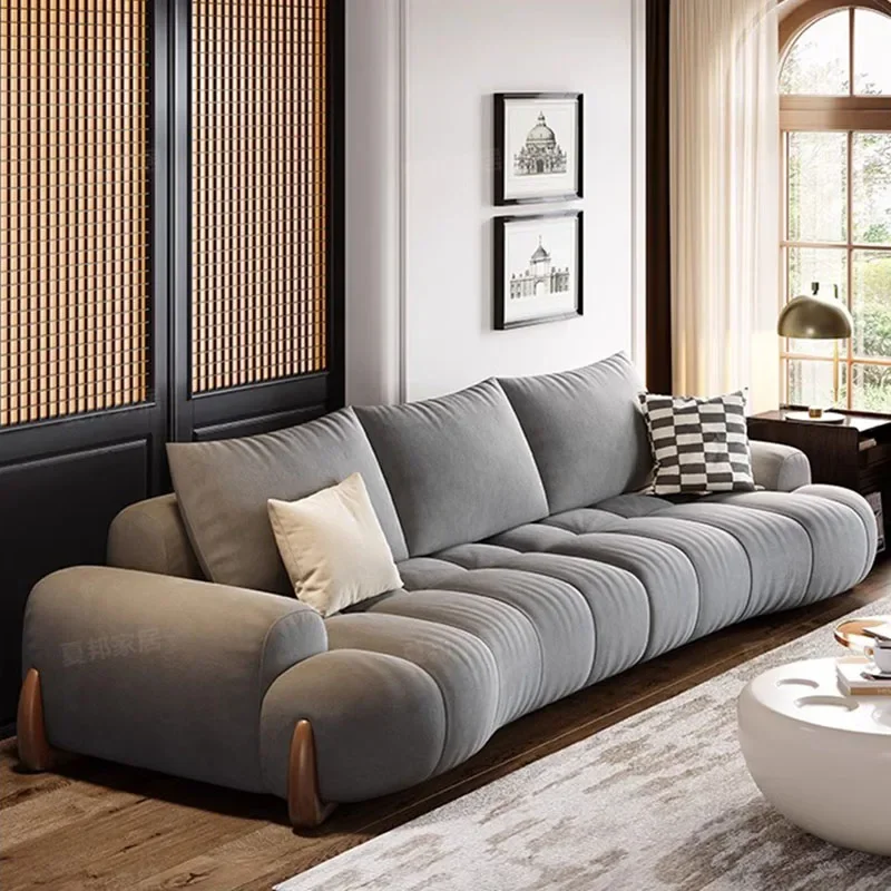 

Europe Simple Sofa Cushion Soft Curved Sofa Cute Nordic Floor Lazzy Chaise Lounge Designer Salon Meuble Living Room Furniture