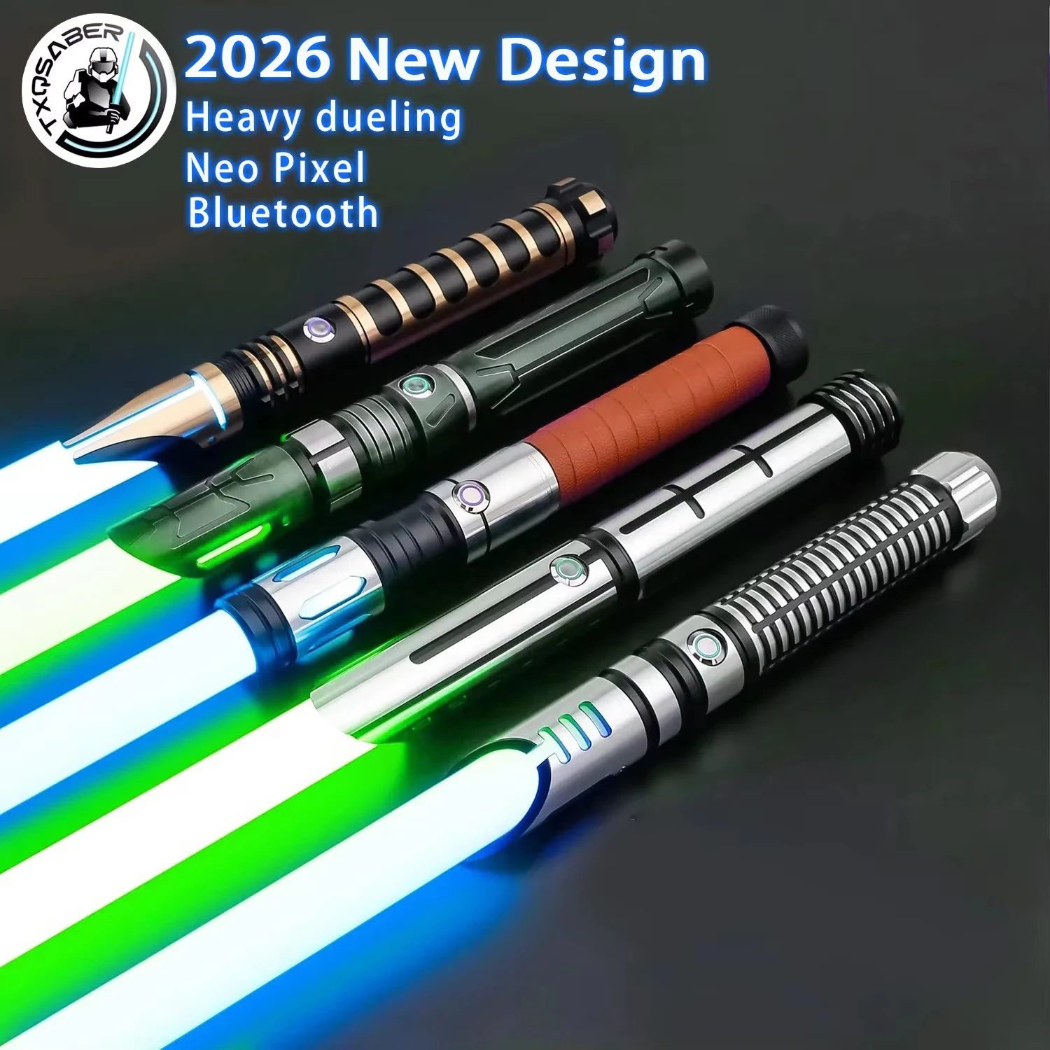 TXQSABER Lightsaber High Quality SNV4 RGB Smooth Swing Metal Hilt with Strap Blaster Force Jedi Training Cosplay Kid toys