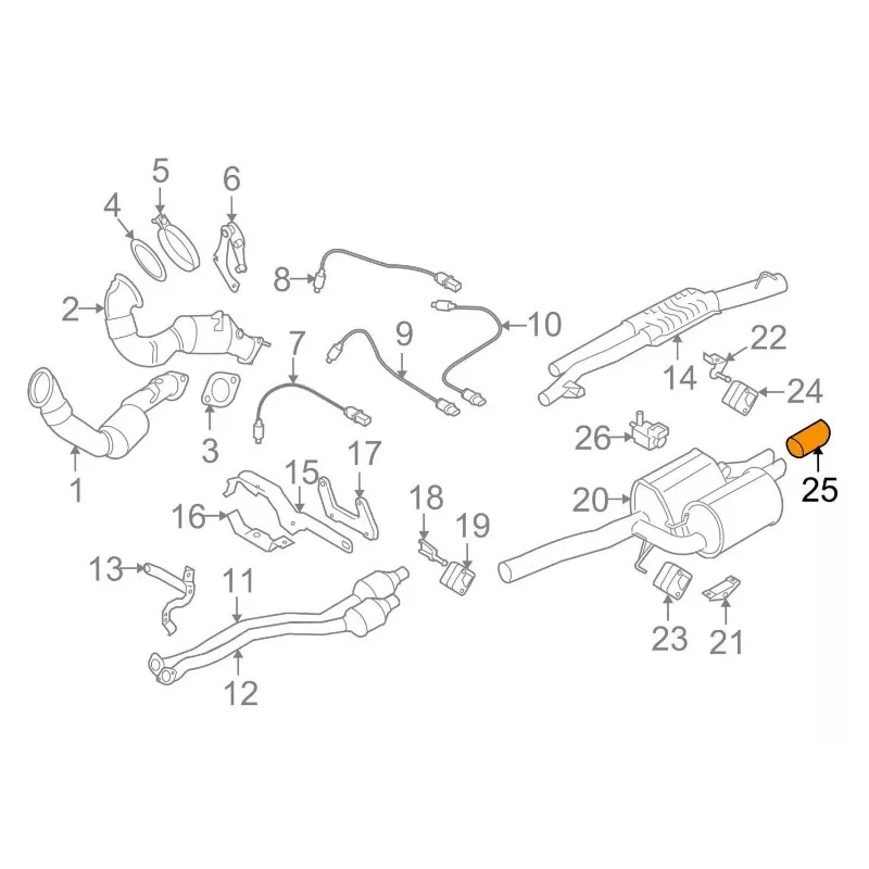 Car Auto Parts Exhaust Tip 18307536038 7536038 Suitable For BMW 5 F01 F02 E60 E61 2007-2010