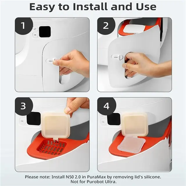 24-Hour Delivery N50 Odor Eliminator 2.0 For Puramax Self-Cleaning Cat Litter Box Cat Toilet Odor Control Pet Deodorant Cubes 6P 5