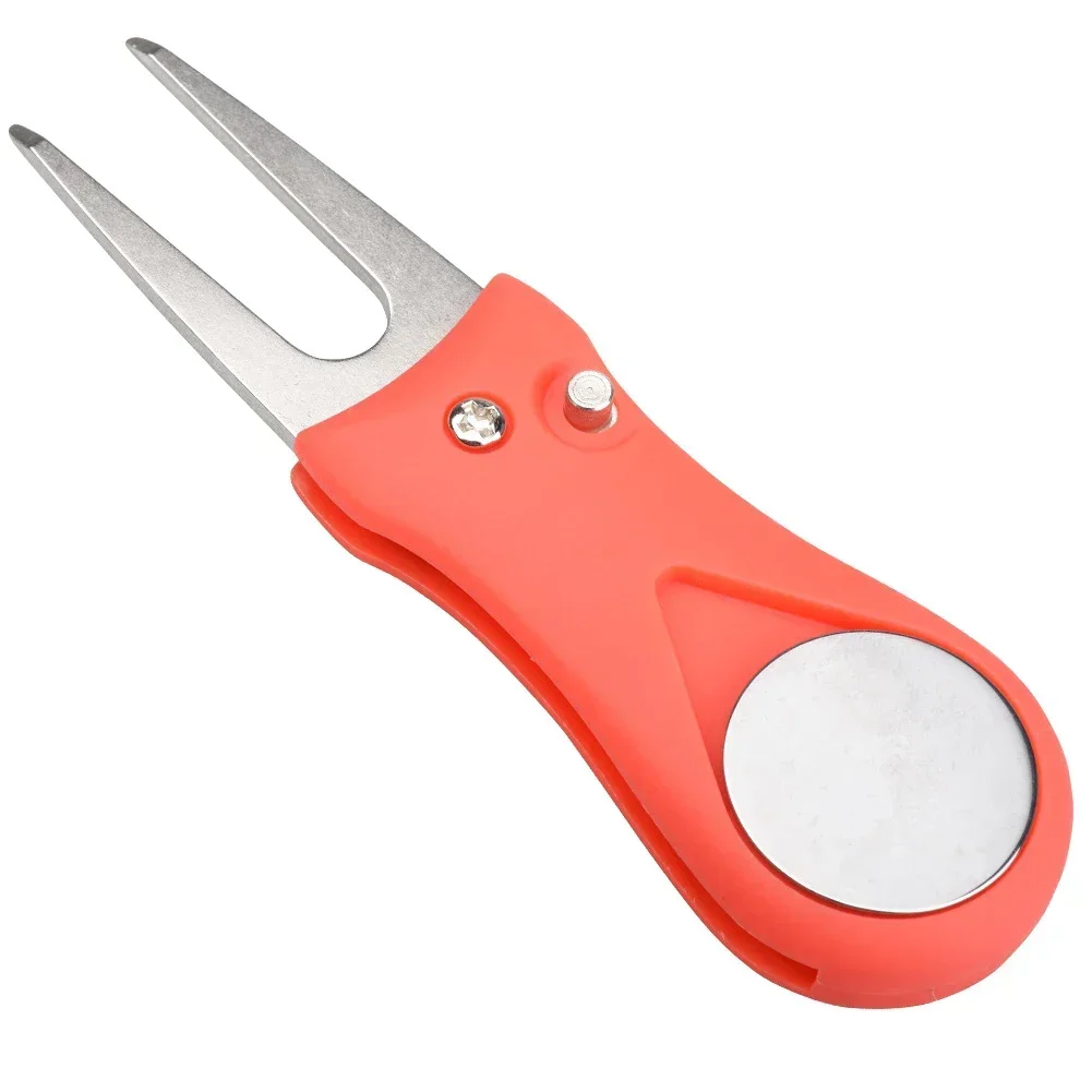 Repair Tool Golf Divot Tool Pitch Mark Pitchfork With Ball Marker CLEVER DESIGN Golf Divot Repair Tool Golf Pitchfork 5