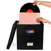 Vinyl Record Storage Box for up to 50+ 12-Inch Albums, Records Crate, LP Album Storage Fabric Cabinet Organizer Case 3