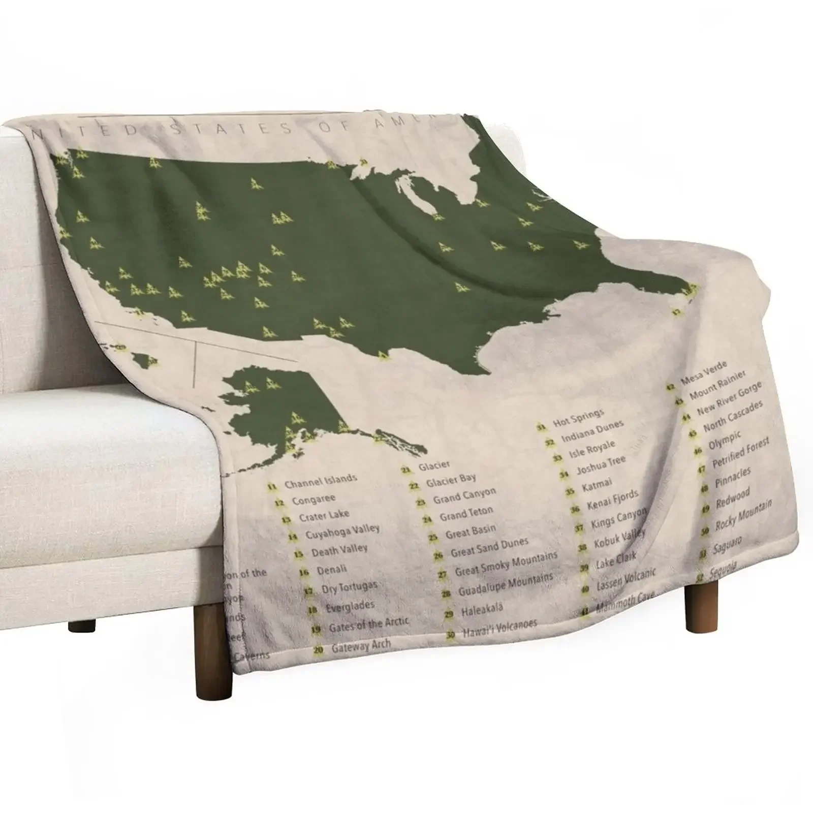 

US National Parks Throw Blanket Thin Bed linens Sleeping Bag Luxury Blankets