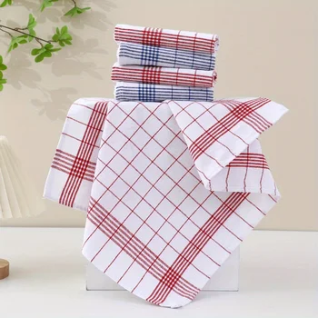 Cotton Plaid Kitchen Tea Towels (1–10 Pcs) 1