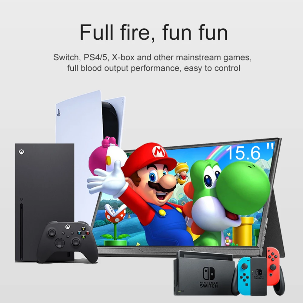 LANLIPU 16인치 휴대용 모니터 1920*1200 디스플레이 PC 노트북 휴대폰 PS4/5 스위치 맥용 외부 보조 컴퓨터 화면 게임용