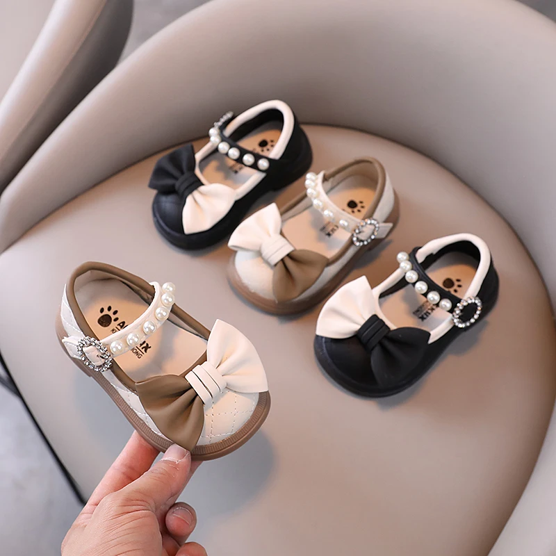 Spring and Autumn Girls Leather Shoes Baby Shoes Princess Soft   Baby Walking Shoes  Children\'s Fashionable