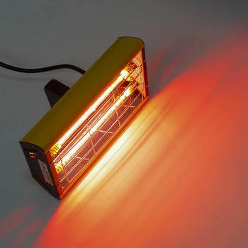 DATOUBOSS 2000W infrared paint lamp, short-wave, 220V, European plug, curing area 420×500mm for drying automotive paints.