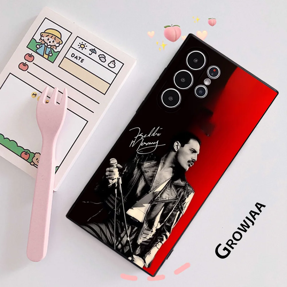 Queen F-Freddie Frosted Non-Slip Full Cover Soft Phone Case