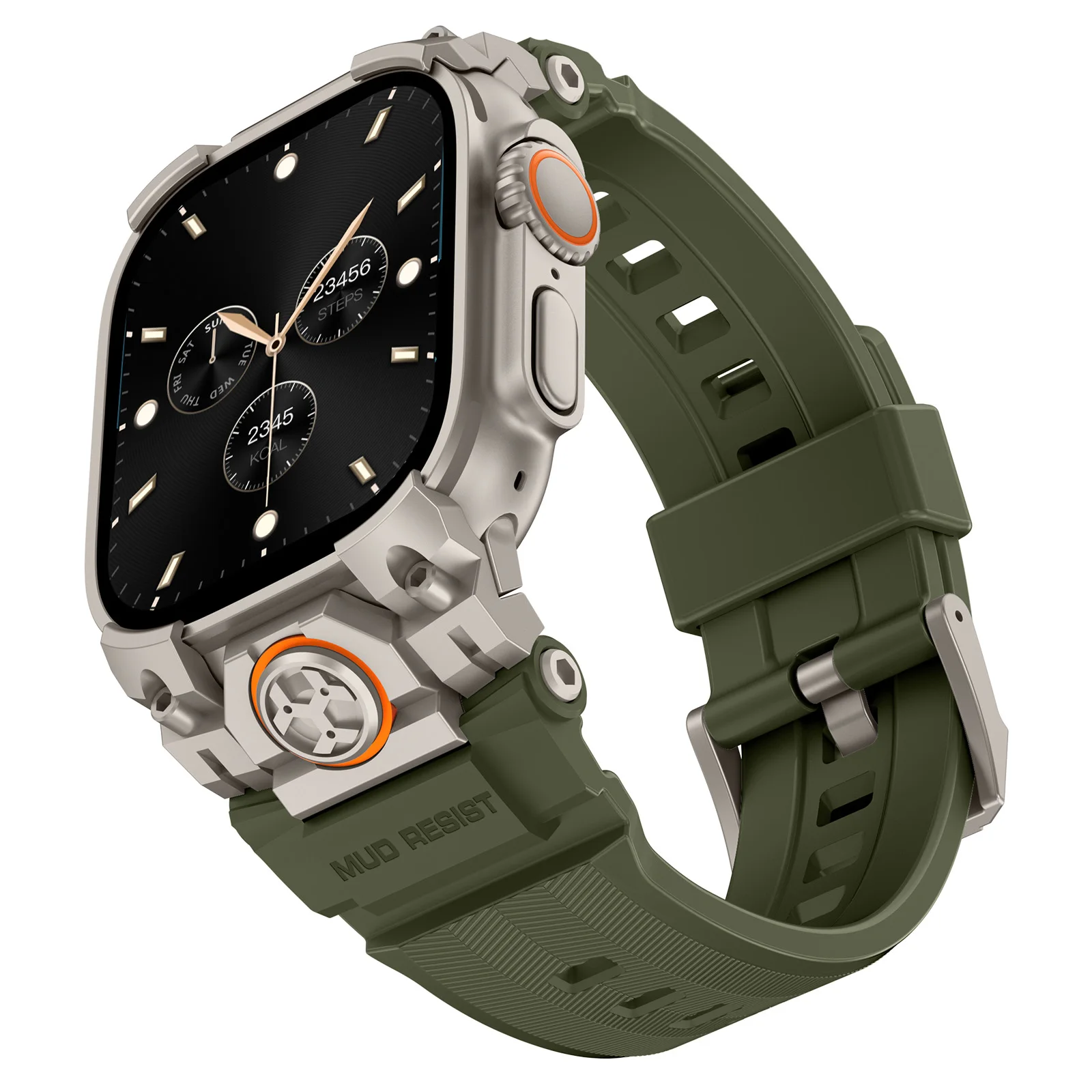 Deluxe Silicone Loop Bracelet with Metal Connector