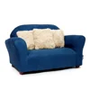 Plush children's sofa with decorative pillows, navy blue set of 4 in pine 3