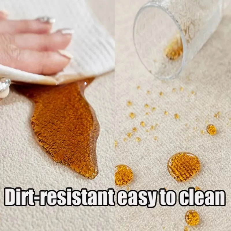 Round Bedroom Rug Light Luxury Study Coffee Table Floor Mat Retro Brown Living Room Carpet for Leisure Area Cloakroom Ковер 러그 - Image 5