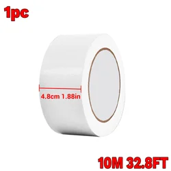 Heavy Duty Waterproof White Duct Tape - No Residue, Easy Tear for Home Repairs, Crafts, and Packing (White)