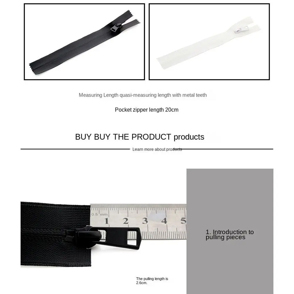 Double Headed Reverse Nylon Waterproof Zipper Durable Jacket Invisible Zipper Double Slider Zip DIY Sewing Tools & Supplies