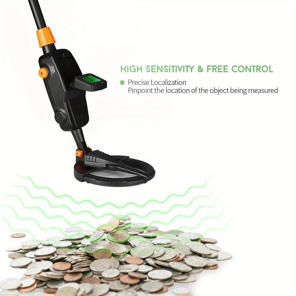 MD1008A Children Metal Detector Gold Pinpointer Portable Underground Gold Treasure Finder Detector Metal Detecting Tool for Kids