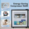 1.1 Cu.ft Mini Freezer, Small Upright Freezer with Removable Shelves, Adjustable Thermostat,Reversible Door Hinge, Quiet Compact 5