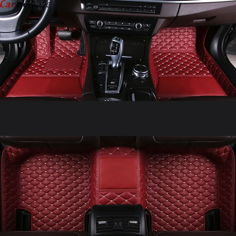 Made Leather Car Floor Mats For BMW 3 Series E60 2005-2010 Auto Carpet Rugs Foot Pads Accessories