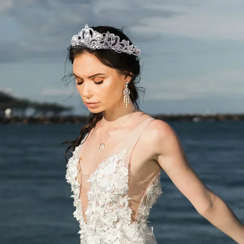 Corona Principessa Di Strass Sposa Banchetto Fascia Da - Foto 3