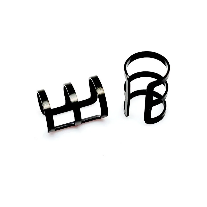 Stainless Steel Fake Piercing Earrings Clips On Ears For Teens Male On Cartilage Earcuff For Women 2PC ear clip earrings clip earrings ear clip