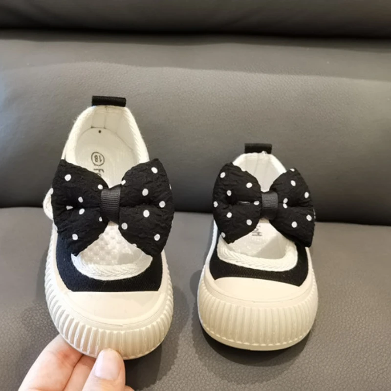 Zapatillas Kid Sneakers Autumn Anti Kick Girl Canvas Shoes Bow Baby Walking Shoe Soft Sole Casual Shoe Kid Shoes Zapatos Niña 6