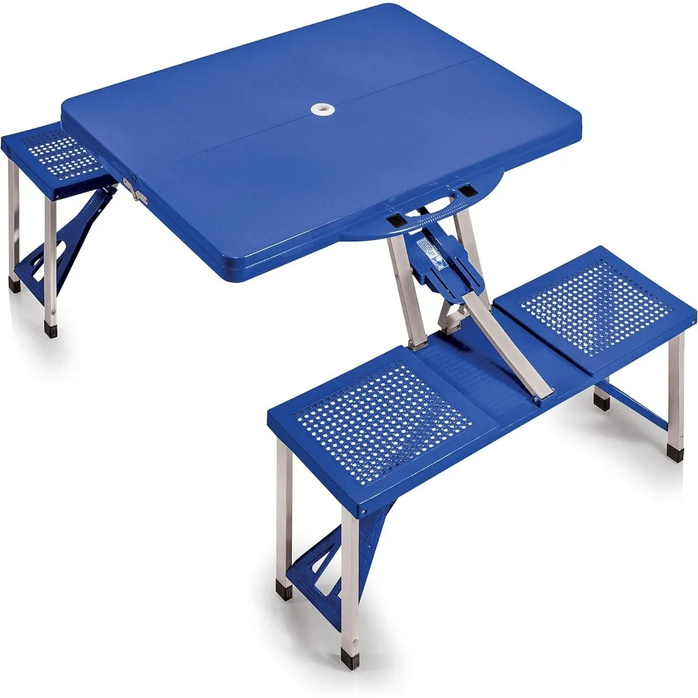 

Folding Picnic Table, Camping Table, Outdoor Table With Umbrella Hole