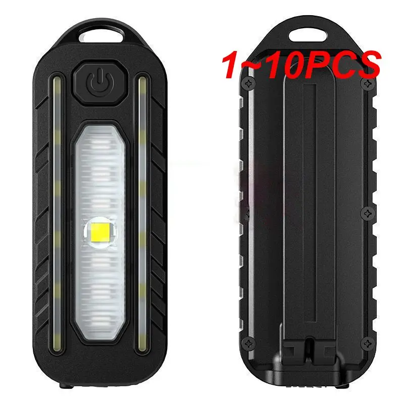 

1~10PCS Mini LED Flashlight USB Rechargeable Bike Light Portable Pocket Flashlight Keychain Lamp Taillight Flash Warning