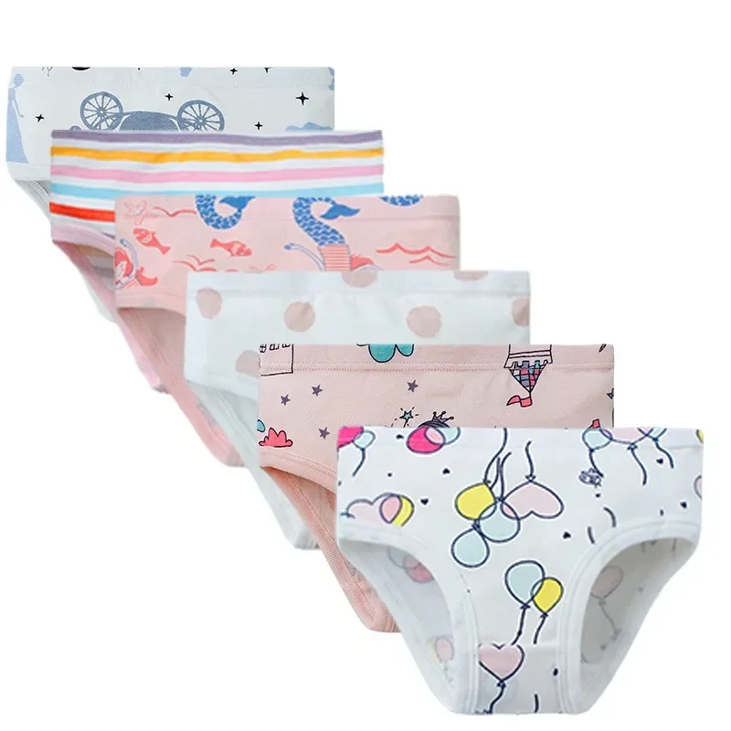 

Girls' Underwear Pure Cotton Breathable and Comfortable Children in The Little Girl Cartoon Cotton Briefs New