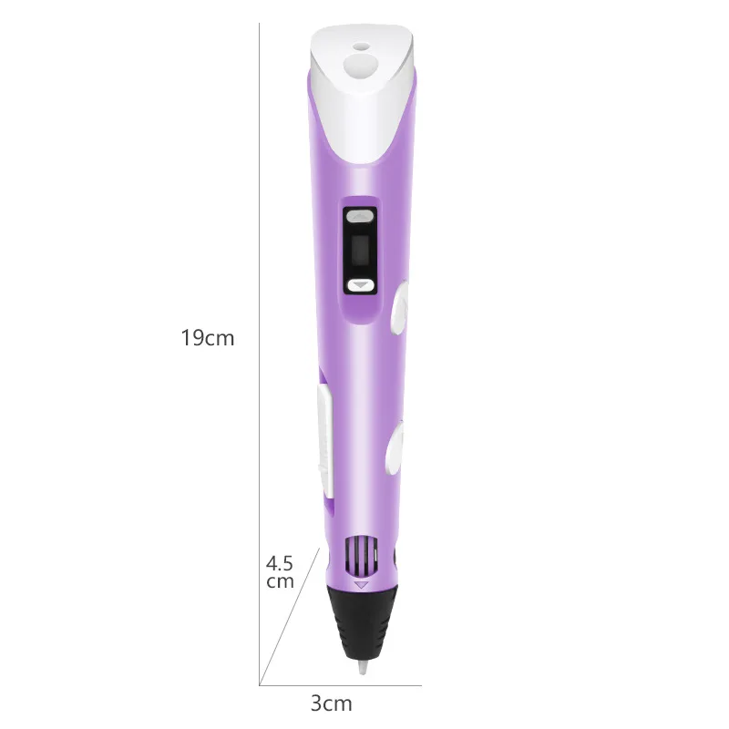 3D Printing Drawing Pen PLA Filament For Kid Child Education Hobbies Toys Birthday Gifts Refills and Lcd Display Screen