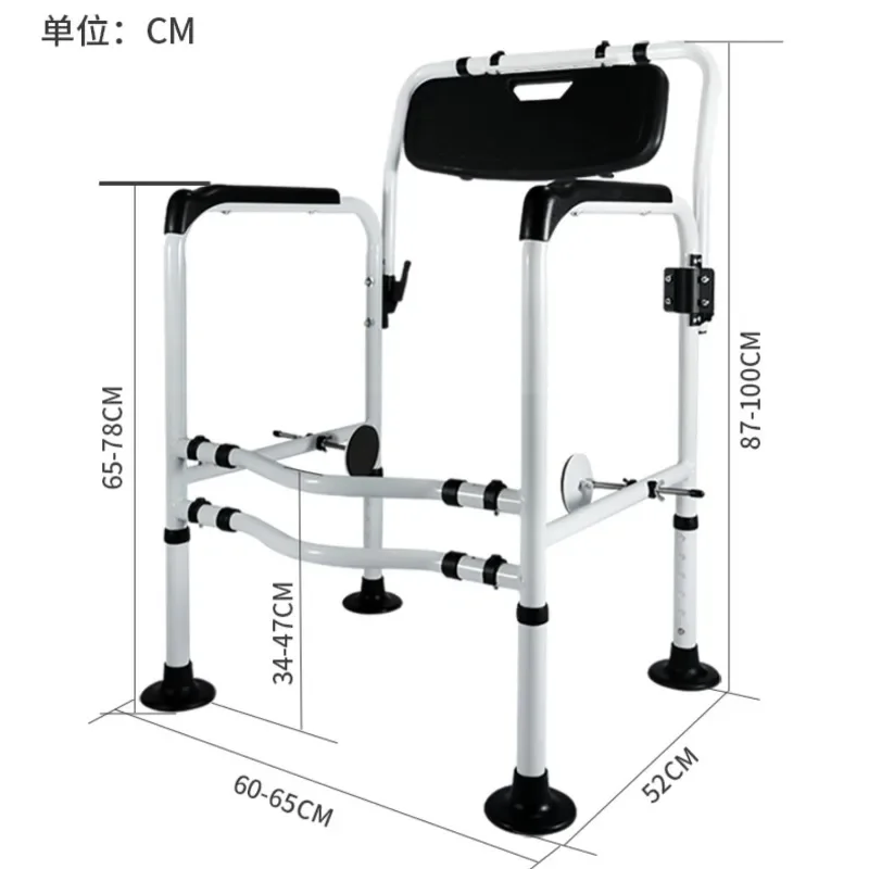 Non Perforated Elderly Toilet Booster Chair with Handrails, Household Assistive Toilet Seat, Toilet Safety Railing Armrest 6