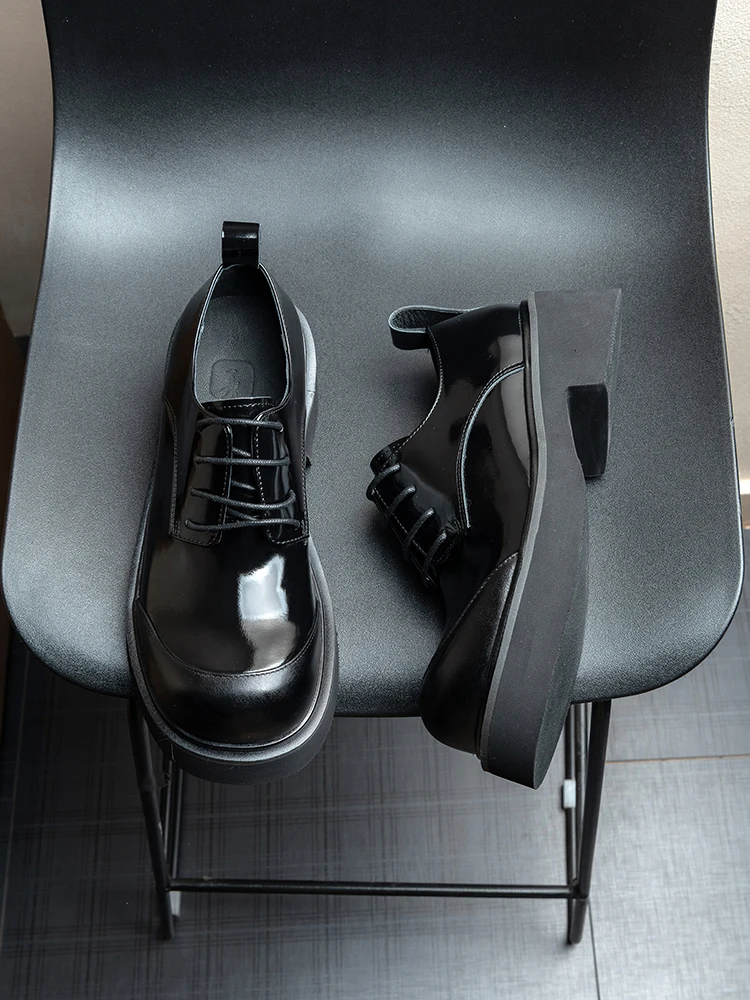 

Spring and Autumn New Men's Formal Shoes Genuine Leather Thick Sole Business Casual Shoes