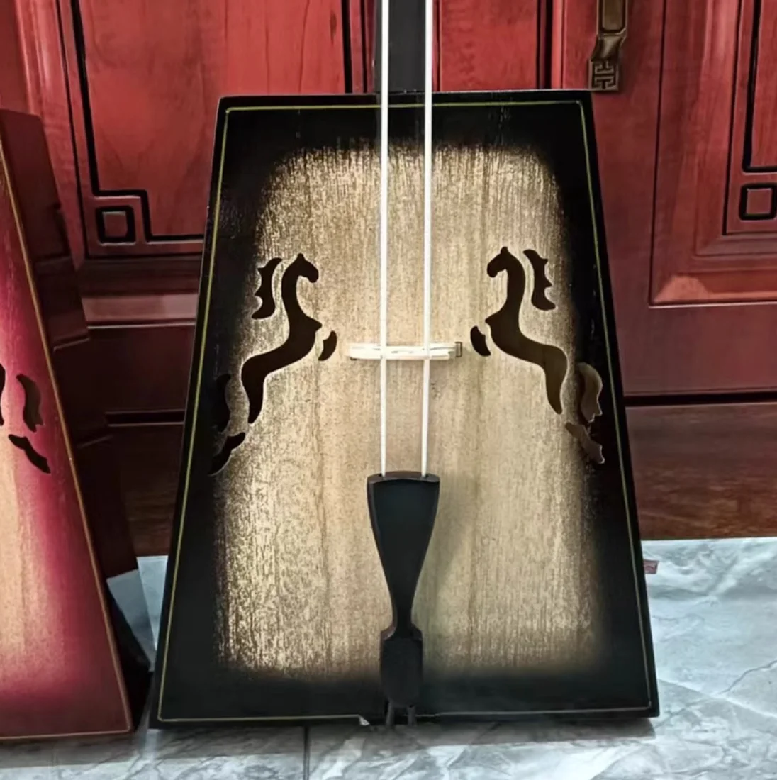 Morin Khuur Matouqin Black Color Inner Mongolia stringed instruments