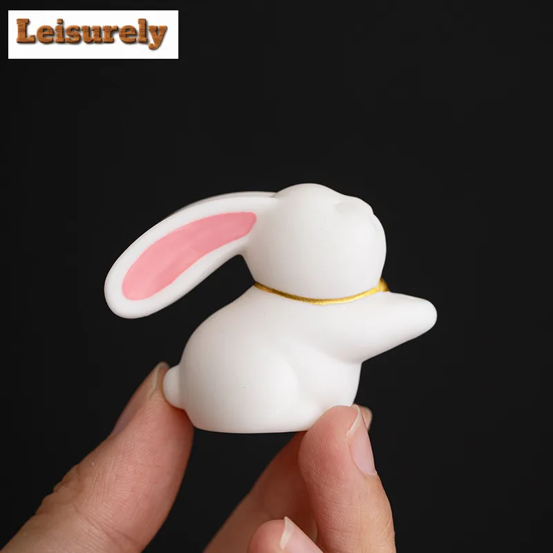 Cute Jade Rabbit Ceramic Incense Holder Fragrance Liln Base Home Indoor Line Incense Dispenser Tea Table Pet Cover Accessories
