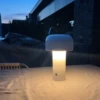 Elegant Italian Mushroom Table Lamp with Touch Control & USB Charging - Portable & Rechargeable Design for Living Room Ambiance 3