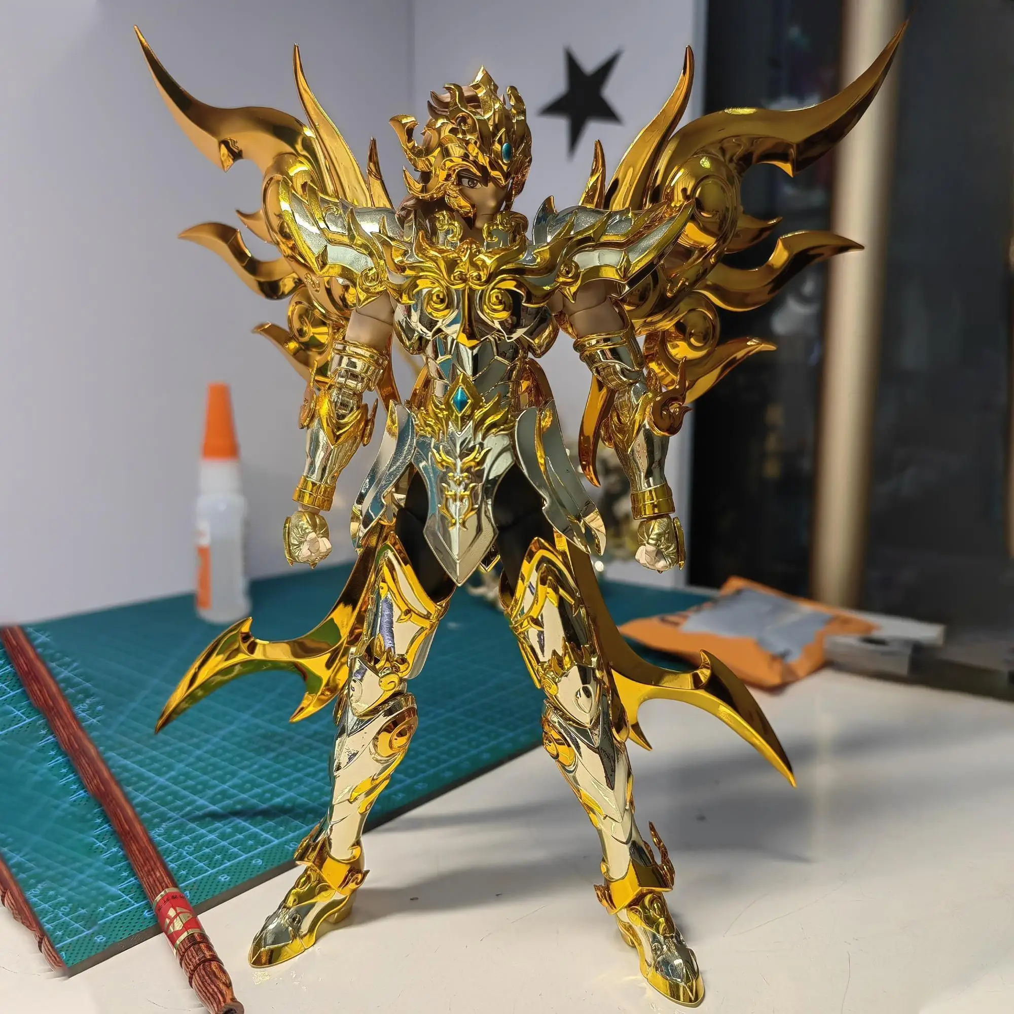 

In Stock Toypoint Saint Seiya Myth Cloth Soul Of God Sog Ex Leo Aiolia With Totem/object Action Figure Knights Of The Zodiac