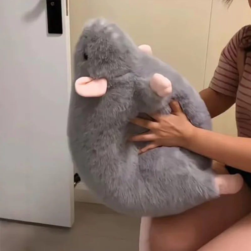 Chonky Fancy Plushie, coussin en peluche géante mignonne et réaliste, animal en peluche doux, modèle de rat, poupée décorative_voghion.com