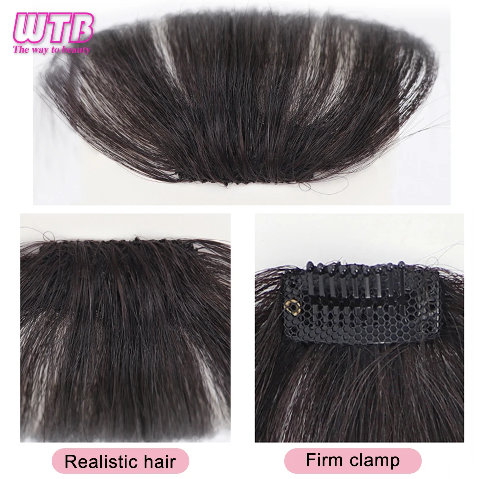 Synthetic Air Bangs Clips In Hair For Women Covering The Hairline Daily Wear Traceless Heat Resistant French bangs W