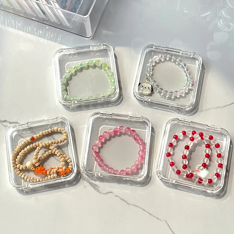 Transparent Acrylic Storage Box Peripheral Badge Organizer Case Jewellery Dustproof Sealed Square Protective Box Badge Display