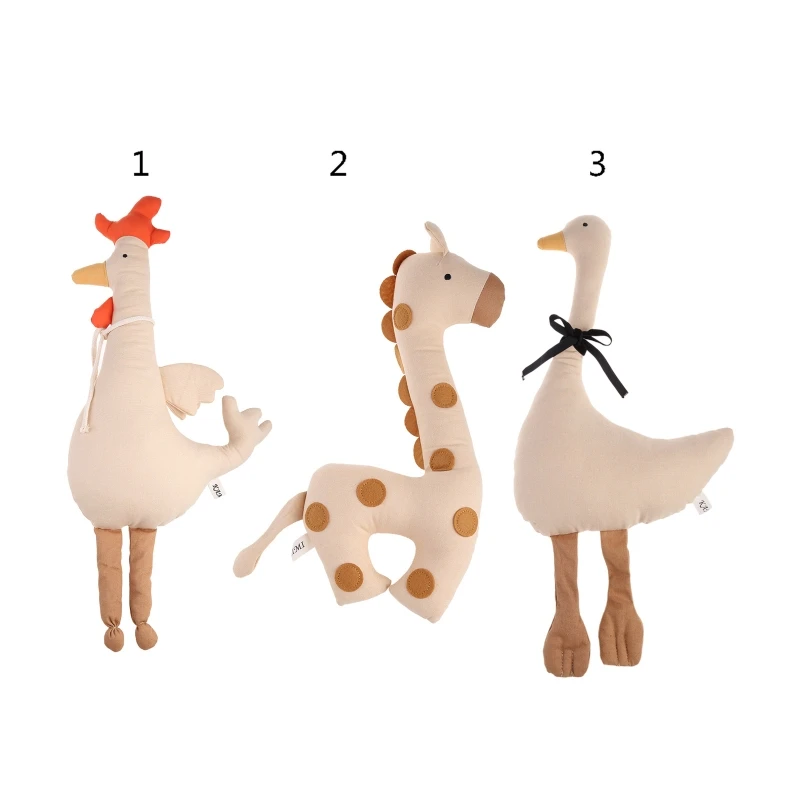 Stuffed Chicken Deer for Doll Accompany Accessories Baby Room Decoration Eco-friendly Plush for Doll Pleasant