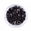 1000pcs Hair Extentions Micro Rings Links Beads, 5mm Silicone Lined Beads for Human Hair Extensions Tool-Multi-colored 2