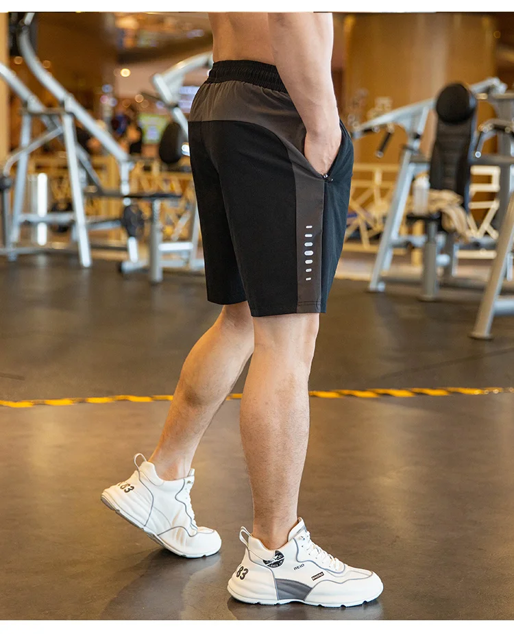 Mens Beach Shorts - Fitness Joggers with Zip Pockets