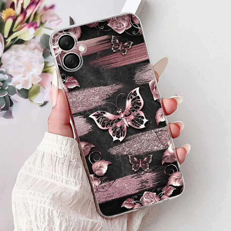 Floral Love Heart Soft Silicone Phone Case - Elegant TPU Cover